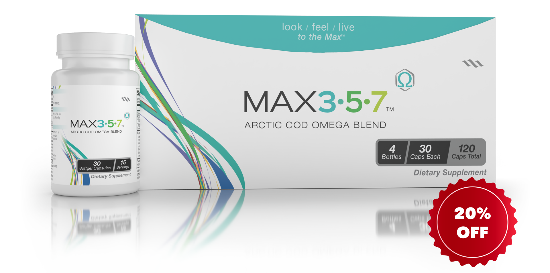 Image of Max357 Box with 1-week bottle