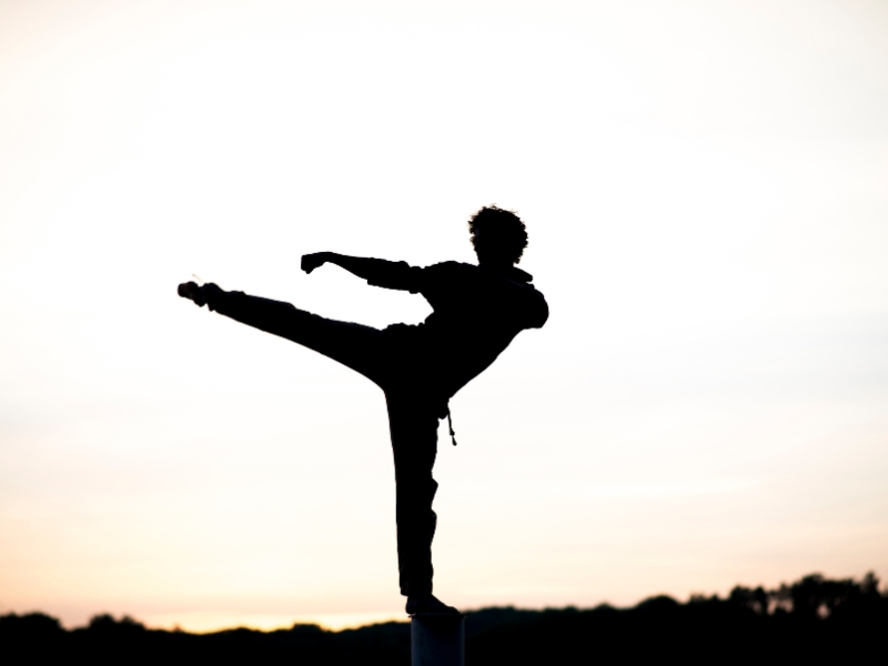 Image of a person doing karate