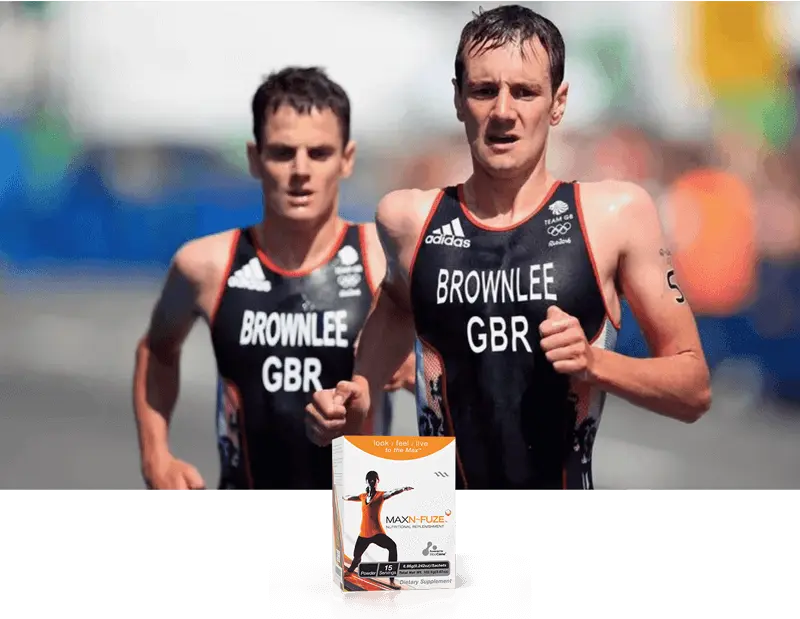 Image of the Brownlee Brothers running for an Olympic Triathlon